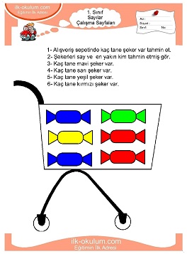 Çocuklar İçin Sayılar Çalışma Sayfaları 